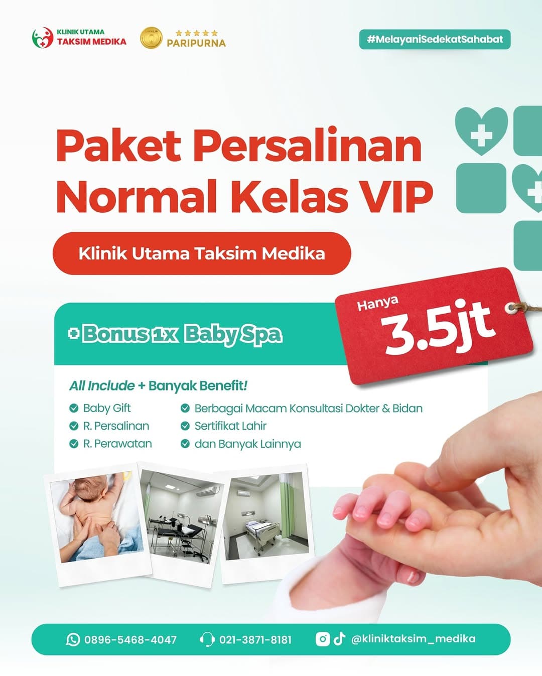 Paket Persalinan Normal Kelas VIP hanya Rp3.500.000